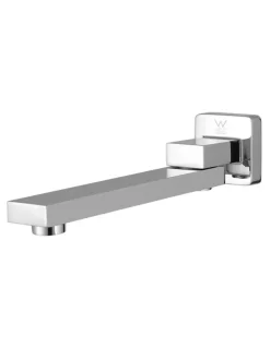 Cefito Cefito Bathroom Mixer Spout Wall Bath Tap Square Swivel Bathtub in Chrome