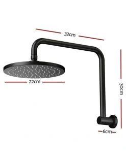 Cefito 9 High-pressure Swivel Rain Shower Head Overhead in Black