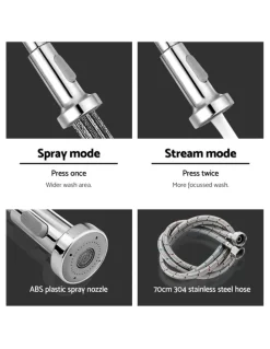 Cefito Kitchen Tap Mixer Faucet Silver