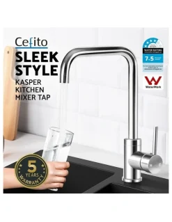 Cefito Mixer Faucet Tap In Brass Silver