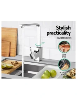 Cefito Mixer Sink Faucet Tap in Silver