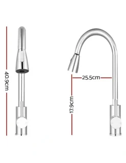 Cefito Pull-out Mixer Tap in Silver