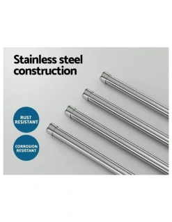 Cefito Towel Rail Rack Holder 4 Bars Wall Mounted Stainless Steel Swivel