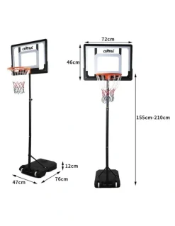 Centra Height Adjustable Portable Basketball Hoop Stand Ring 2.1m