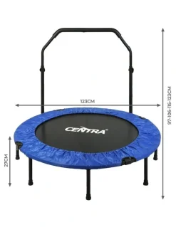 Centra 48 Mini Folding Fitness Trampoline Rebounder in Blue