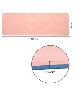 Centra Non-Slip Yoga Mat in Pink