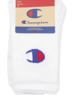 Champion Legacy Crew Socks Pack 3 in White