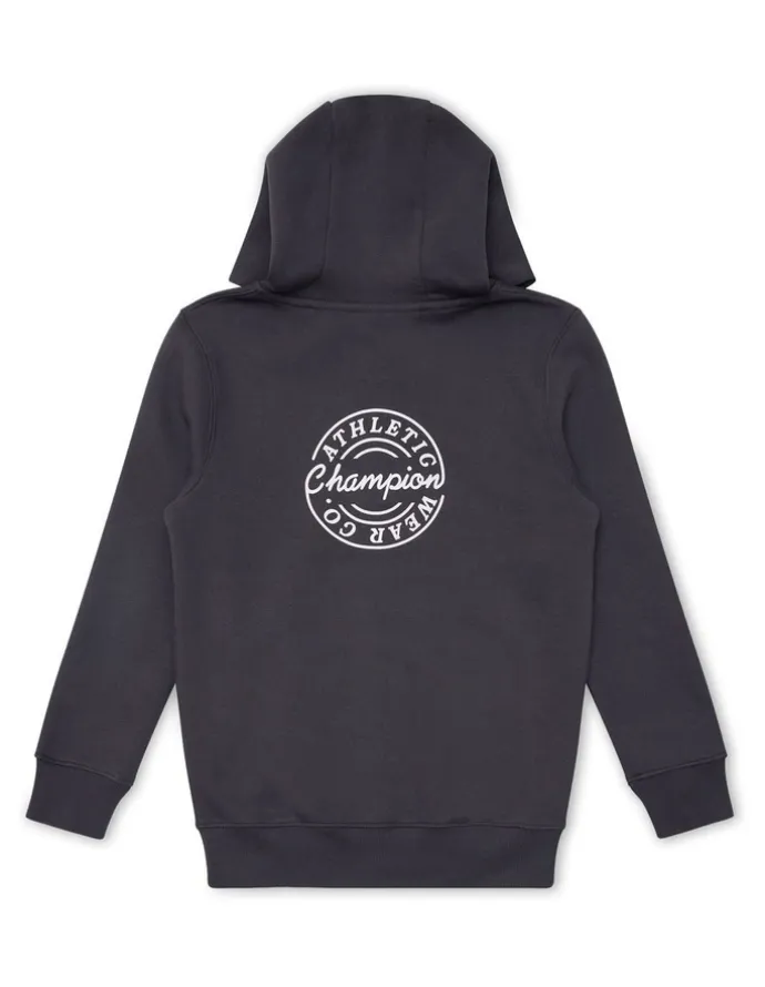 Champion Legacy Graphic Zip Hoodie in Grey