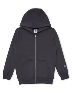 Champion Legacy Graphic Zip Hoodie in Grey