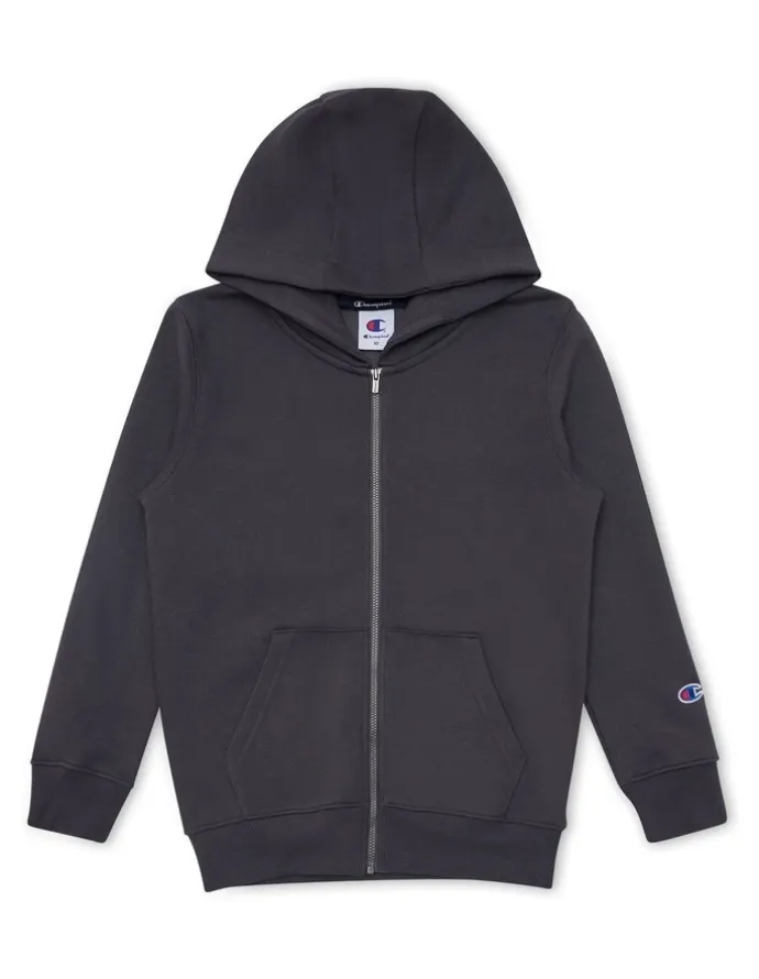 Champion Legacy Graphic Zip Hoodie in Grey