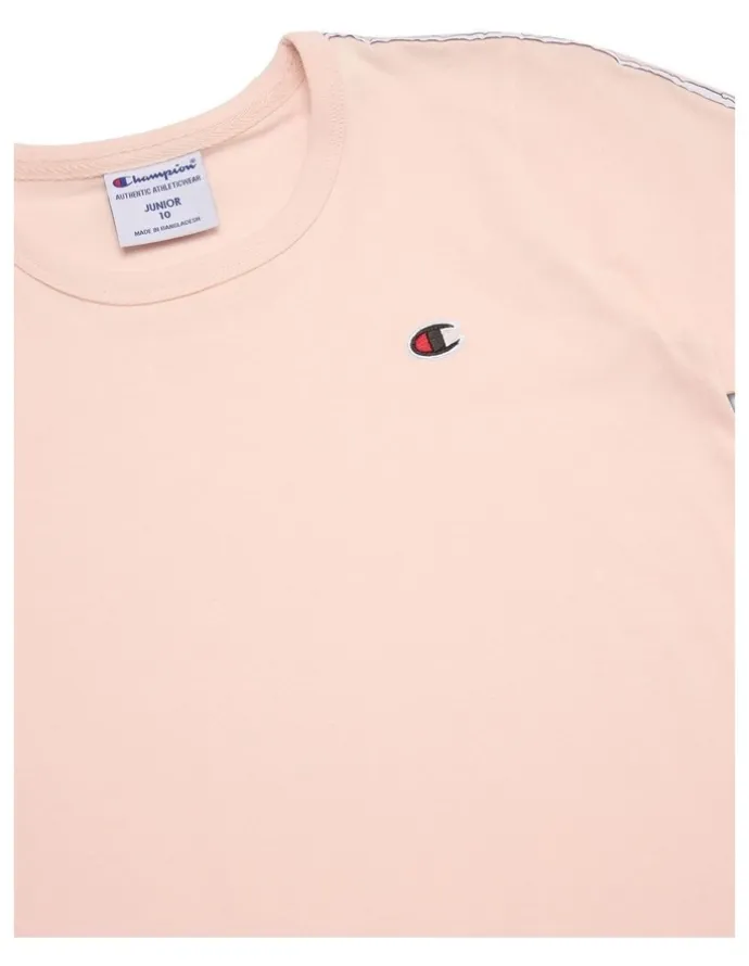 Champion Lux Taping Tee in Pink