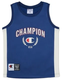 Champion Panel Basketball Jersey Tank in Blue