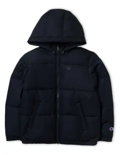 Champion Puffer Jacket in Black