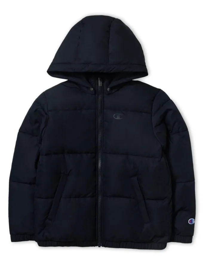 Champion Puffer Jacket in Black