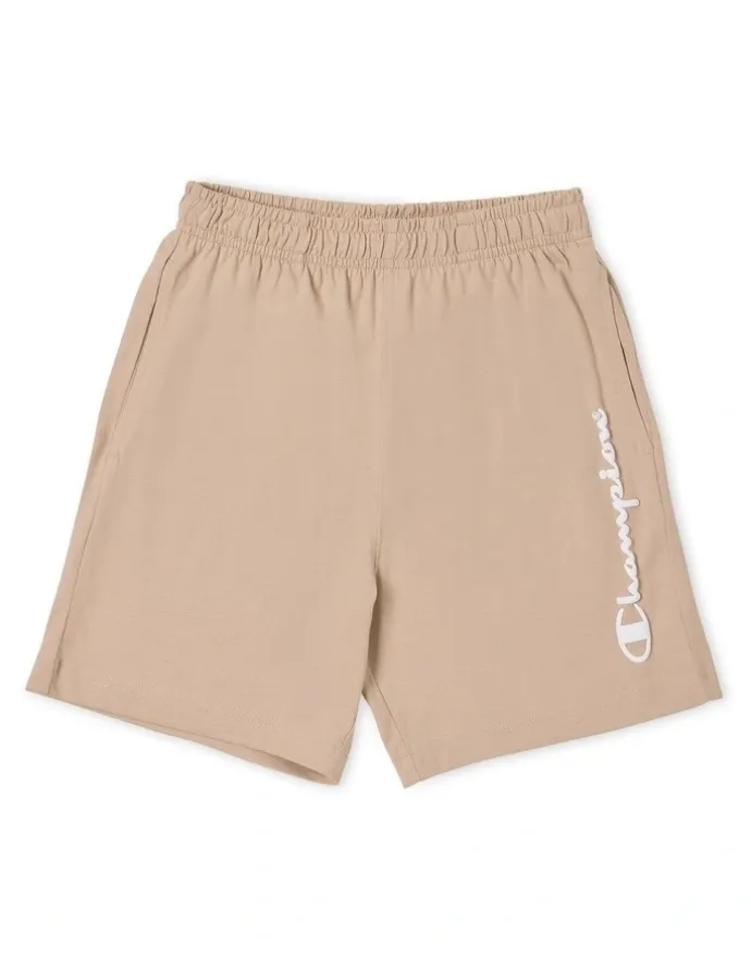 Champion Puff Script Shorts in Brown