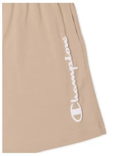 Champion Puff Script Shorts in Brown