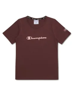 Champion Puff Script Tee in Brown
