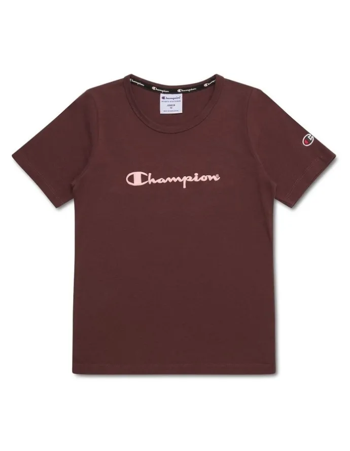 Champion Puff Script Tee in Brown