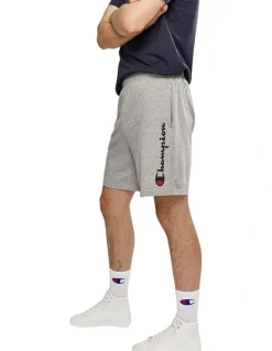 Champion Script Jersey Short in Oxford Heather