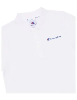 Champion Script Pique Polo T-shirt in White