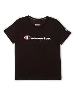 Champion Script Short Sleeve Tee in Black