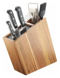 ChefX Universal Acacia Knife Block Rectangle