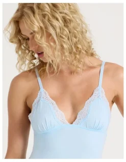 Chloe & Lola Cheeky Lace Camisole in Blue