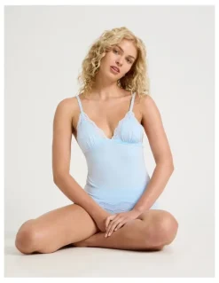 Chloe & Lola Cheeky Lace Camisole in Blue