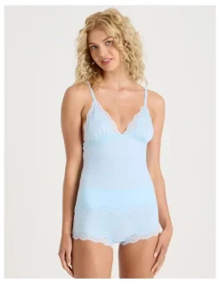 Chloe & Lola Cheeky Lace Camisole in Blue