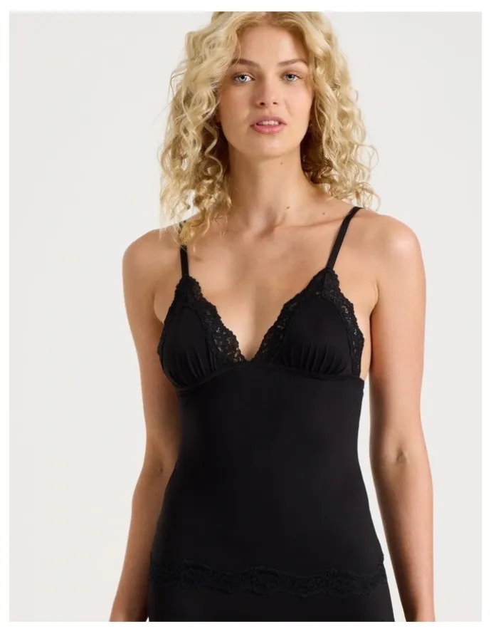 Chloe & Lola Cheeky Lace Camisole in Black