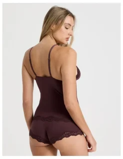 Chloe & Lola Cheeky Lace Camisole in Brown