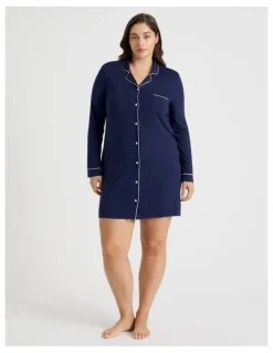 Chloe & Lola Pure Comfort Bamboo Nightshirt in Navy