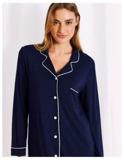 Chloe & Lola Pure Comfort Bamboo Nightshirt in Navy