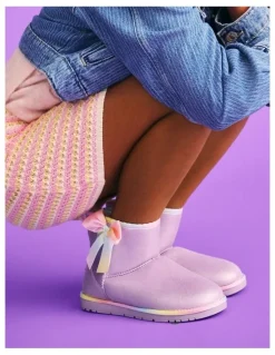 Ciao Chilly Low Bow Slippers In Lilac