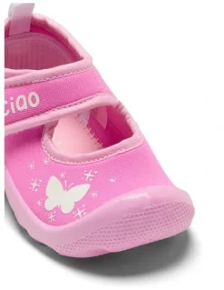 Ciao Sparkle Butterfly Beach Sandals in Pink