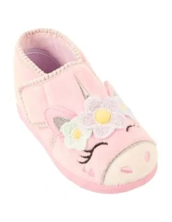 Ciao Unicorn Flower Slippers in Pink