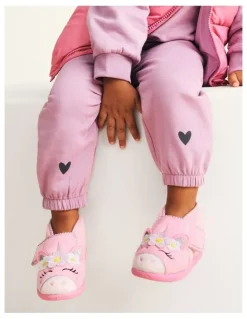 Ciao Unicorn Flower Slippers in Pink