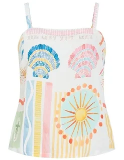 City Chic Aliya Print Cami in Multi