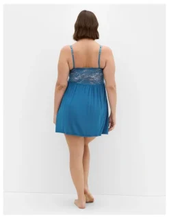 City Chic Plus Size Juliette Chemise in lagoon
