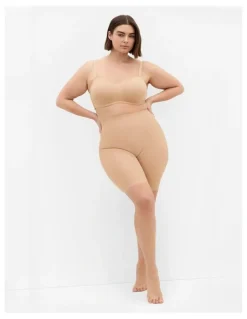 City Chic Plus Size Thigh Shaper in cafe
