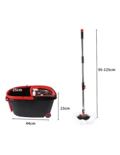 Cleanflo Spin Mop Bucket Set in Black