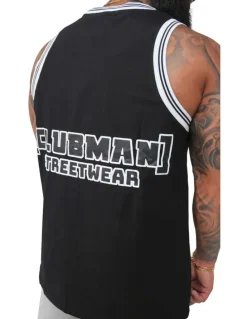 Clubman Classic Duo Relaxed Fit Singlet in Black