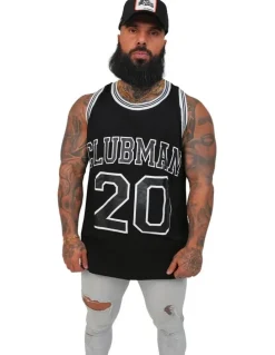 Clubman Classic Duo Relaxed Fit Singlet in Black