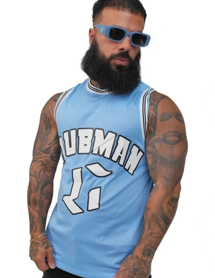 Clubman Ocean Crest Singlet in Blue