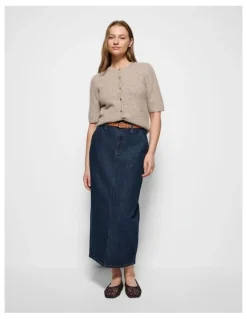 Commonry Caroline Skirt in Raw Denim