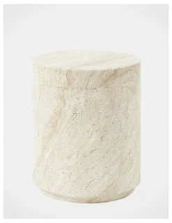 Cooper & Co Astrid Side Table 46cm in Travertine