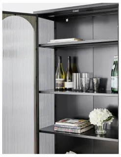 Cooper & Co Eve Modern Metal Cabinet Large 150cm in Black