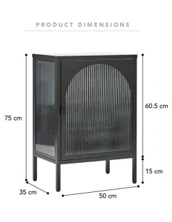 Cooper & Co Eve Modern Metal Side Table 86cm in Black