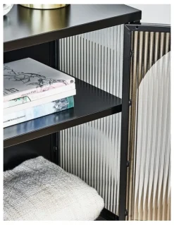 Cooper & Co Eve Modern Metal Side Table 86cm in Black