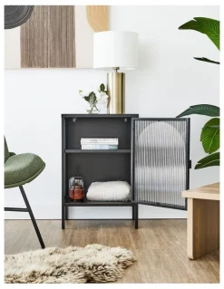 Cooper & Co Eve Modern Metal Side Table 86cm in Black